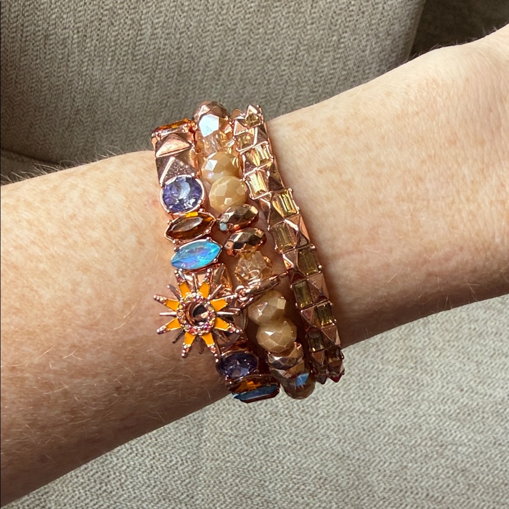 BP Rose Gold Multi-Color Bracelet Set